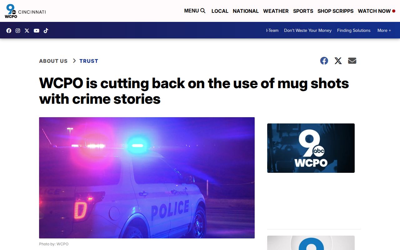 Hamilton County crime news mugshot policy at WCPO